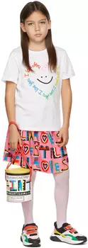 Детская белая футболка Smile Heart Stella McCartney