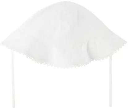 Детская белая шапка с вышивкой Chlo