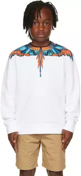 Детская белая толстовка с крыльями для путешествий Marcelo Burlon County of Milan