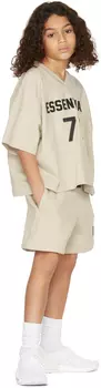 Детская бежевая футбольная футболка Essentials