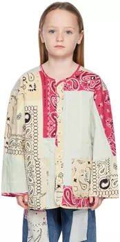 Детская бежевая куртка-бандана Wildkind