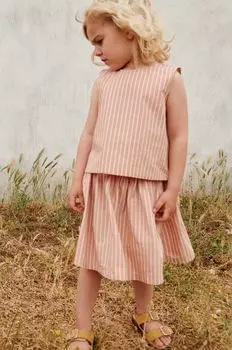 Детская блузка Liewood из хлопка, бежевый