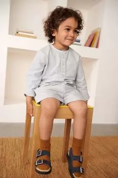 Детская блузка Liewood из хлопка, синий