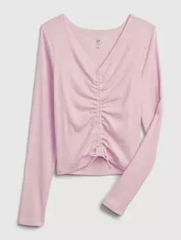 Детская блузка с рюшами Gap, розовый