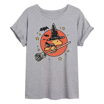 Детская большая футболка Peanuts Woodstock Witch Halloween Licensed Character, цвет Heather Gray