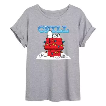 Детская большая футболка с рисунком Peanuts Snoopy "Chill" Licensed Character