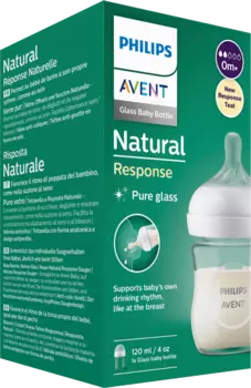 Детская бутылочка из стекла Natural Response белая с рождения 120мл 1 шт. Philips