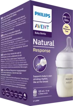 Детская бутылочка Natural Response белая с рождения 125 мл 1 шт. Philips