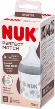 Детская бутылочка Perfect Match серая 0-6 мес 150мл 1 шт. NUK
