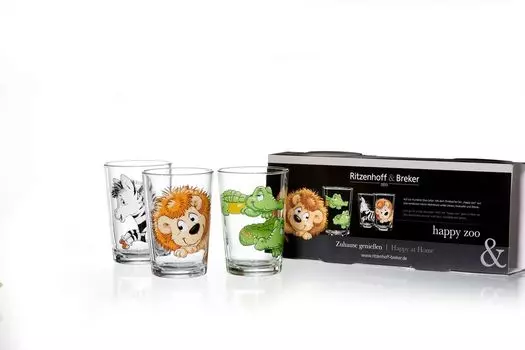Детская чашка 205мл 3 шт. Набор из 6 шт. «Счастливый зоопарк» Ritzenhoff & Breker