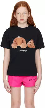 Детская черная футболка Broken Bear Palm Angels