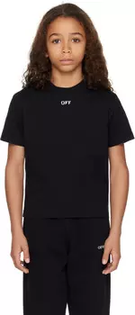 Детская черная футболка Off Stamp Off-White