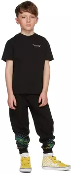 Детская черная футболка с логотипом Marcelo Burlon County of Milan