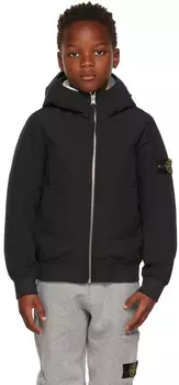Детская черная куртка Soft-Shell-R Stone Island Junior
