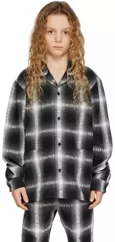 Детская черная пижамная рубашка AMIRI