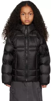 Детская черная стеганая куртка C.P. Company Kids