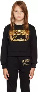 Детская черная толстовка \Couture\"" Moschino