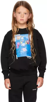 Детская черная толстовка Monsterlisa Off-White