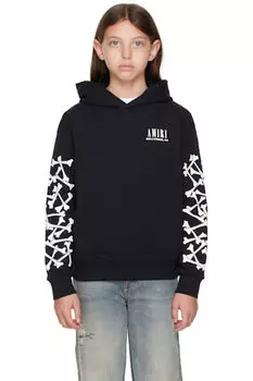 Детская черная толстовка с капюшоном Bones AMIRI