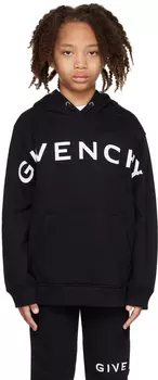 Детская черная толстовка с принтом Givenchy