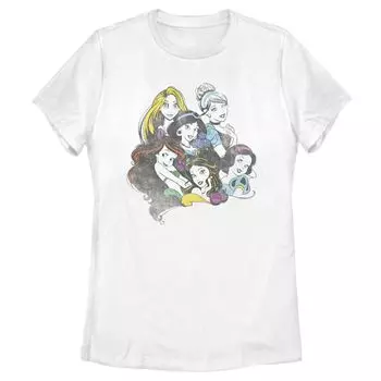Детская цветная футболка Disney Princesses с графическим рисунком в стиле поп Licensed Character