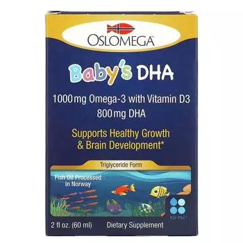 Детская ДГК с витамином D3 Oslomega, 60 мл