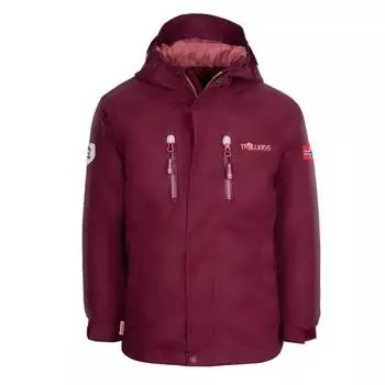 Детская дождевик Femund каштановый красный/антик-розовый TROLLKIDS, цвет braun