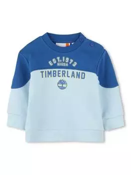 Детская двухцветная толстовка с логотипом Timberland, цвет Pale Blue