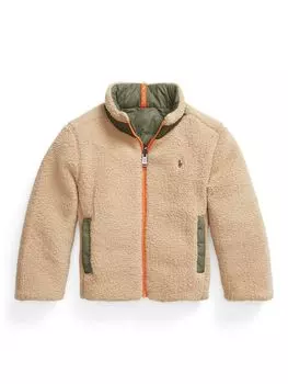 Детская двусторонняя куртка Ralph Lauren, кэмел/садовая тропа