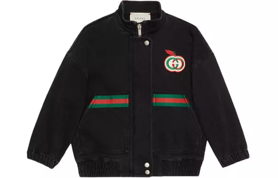 Детская джинсовая куртка GUCCI, цвет Black