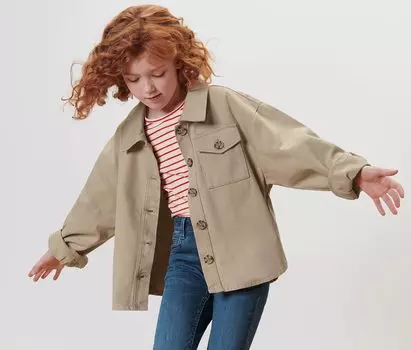 Детская джинсовая куртка Tchibo, бежевый деним