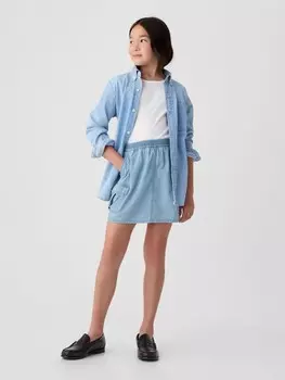 Детская джинсовая юбка карго Gap, синий