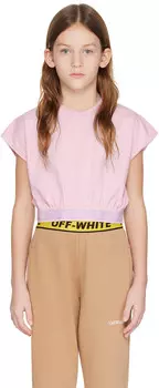 Детская фиолетовая футболка Bookish Band Off-White