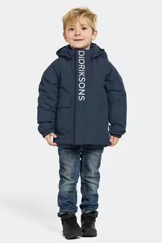 Детская фиолетовая куртка Talvi с водонепроницаемым стеганым узором Didriksons, синий