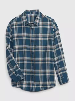 Детская фланелевая рубашка Gap, синий
