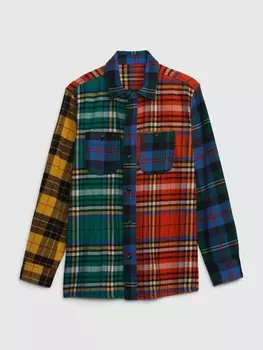 Детская фланелевая рубашка в клетку Gap, мультиколор