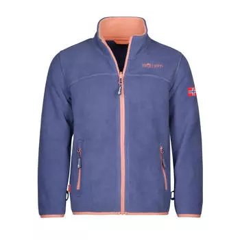 Детская флисовая куртка Oppdal XT лотос синий/коралловый TROLLKIDS, цвет orange