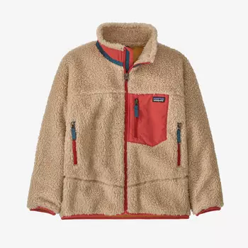 Детская флисовая куртка Retro-X Patagonia, цвет Dark Natural w/Sumac Red