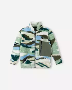 Детская флисовая куртка с ворсом Turilas Reima, цвет Calm Green