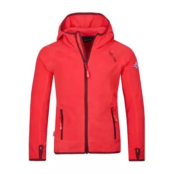 Детская флисовая куртка Sandefjord вишнево-красная/ TROLLKIDS, цвет rot