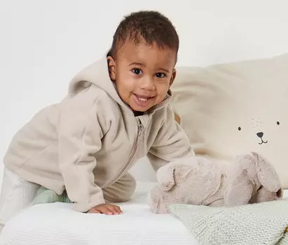 Детская флисовая куртка Tchibo, крапчатый бежевый