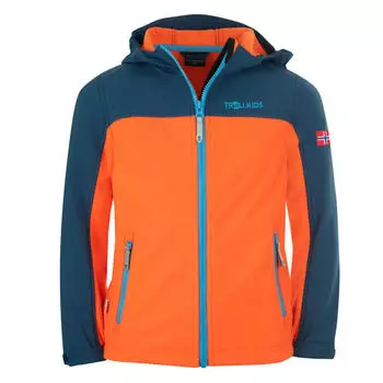 Детская флисовая куртка Trollheimen Mystik Синий/Оранжевый TROLLKIDS, цвет blau