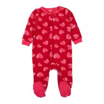 Детская флисовая пижама с сердечком Leveret