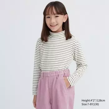 Водолазка в рубчик Uniqlo, кремовый