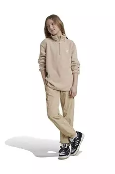 Детская флисовая толстовка POLAR FLEECE HZ adidas Originals, бежевый