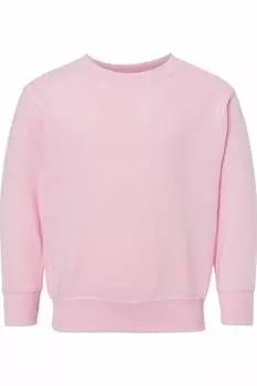Детская флисовая толстовка с круглым вырезом Rabbit Skins, розовый