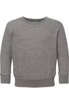 Детская флисовая толстовка с круглым вырезом Rabbit Skins, цвет granite heather