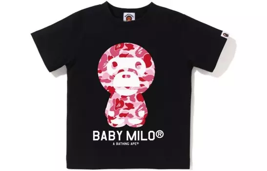 Детская футболка A Bathing Ape, черный/красный
