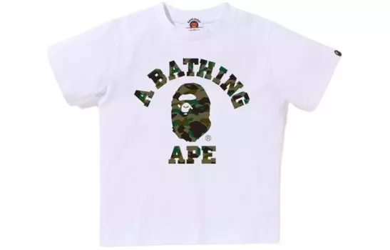 Детская футболка A Bathing Ape, черный/зеленый