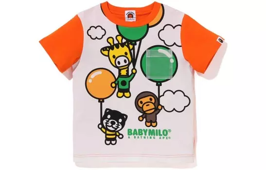 Детская футболка A Bathing Ape, цвет Sax Blue